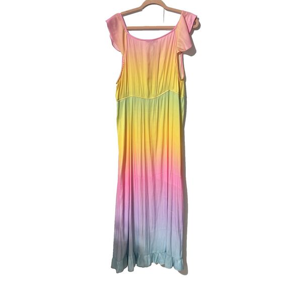 NWT BETSEY JOHNSON Rainbow Sunrise Ombré Dress XLarge Party Wedding Anniversary - Picture 3 of 10